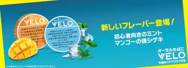 「オーラルたばこ「VELO」、初めての方におすすめしたい［1］「ベロ・スムース・ペパーミント・ミディアム」を含む2銘柄を2月2日（月）より新発売」の画像