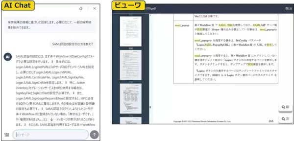 「楽々WorkflowII、生成AIと連携した「AIプラグインビルダー」を正式リリース～ さらに、マニュアル検索にも生成AI連携を搭載、大規模環境のサーバ負荷も軽減 ～」の画像