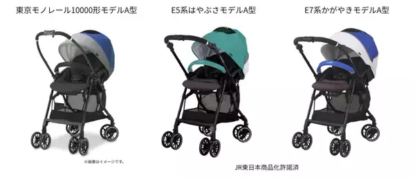 「「東京モノレールベビーカーにものれーる！」　ベビカルで東京モノレール10000形デザインベビーカーのレンタルをスタートします」の画像