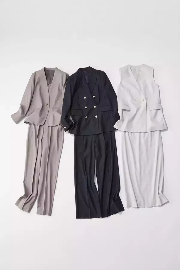 「人気雑誌「Oggi」とMeWORK®のコラボアイテムが新登場　高機能とトレンドを両立したセットアップ・トップスなど全30種！」の画像