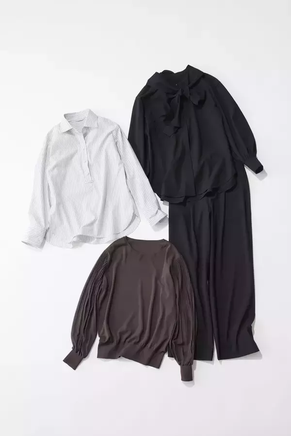 「人気雑誌「Oggi」とMeWORK®のコラボアイテムが新登場　高機能とトレンドを両立したセットアップ・トップスなど全30種！」の画像