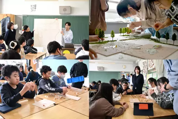 「博展、横浜市の小学6年生と廃棄予定の体育館の床材をアップサイクル」の画像