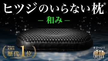 通気性に特化した新モデル『ヒツジのいらない枕® ー和みー』がMakuakeの枕製品応援購入金額、歴代1位に