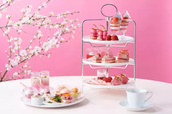 「春の香りに包まれる、心華やぐいちごのアフタヌーンティー『Afternoon Tea -Pink Strawberry-』【ウェスティンホテル仙台】」の画像