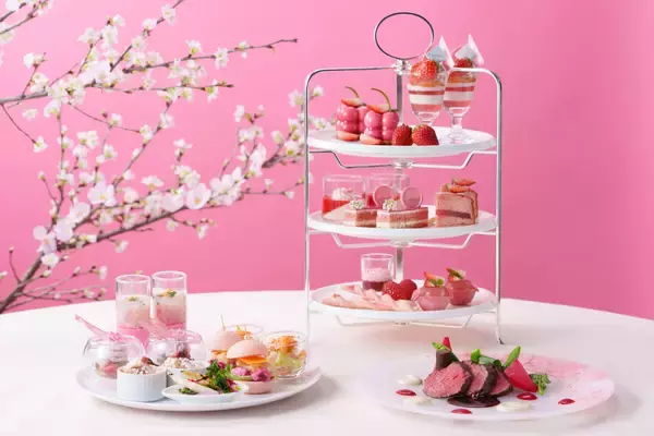 「春の香りに包まれる、心華やぐいちごのアフタヌーンティー『Afternoon Tea -Pink Strawberry-』【ウェスティンホテル仙台】」の画像