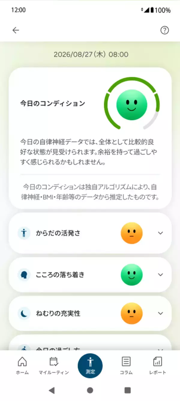 「FCNTのスマートフォンによる自律神経測定技術を藤沢病院の健康維持増進プログラムで導入」の画像