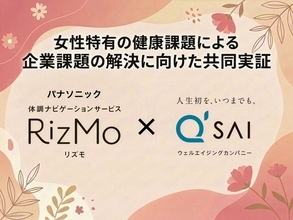 キューサイとパナソニック、女性特有の健康課題による企業課題の解決に向けた共同実証を開始