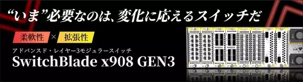 「【新発売】変化に応え、ビジネスの成長を支える中核へ ――柔軟性・拡張性に優れ、省スペースサイズの新世代コア・スイッチ「SwitchBlade x908 GEN3」が登場」の画像