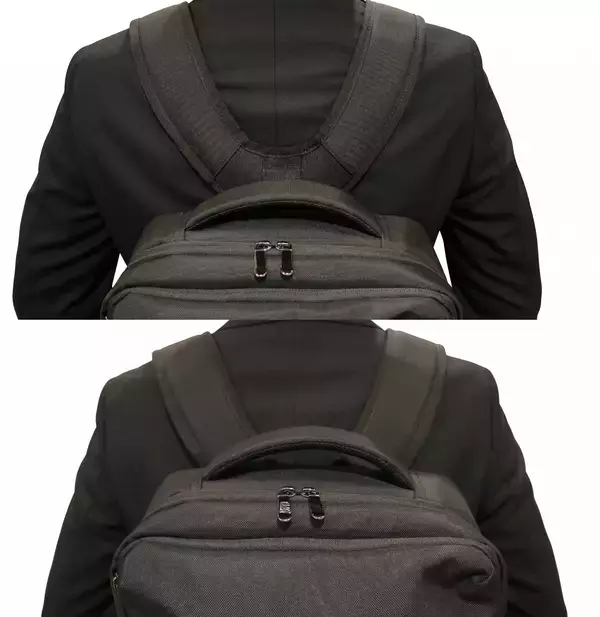 「体感重量を40％軽減する「無重力リュック」が洋服の青山から新登場自動車の“サスペンション構造”技術を応用」の画像