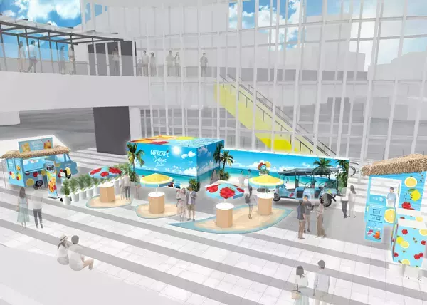 「渋谷駅前に“涼しさ×リゾート感”を楽しめるクーリングスポットが登場「ネスカフェ クーラー リフレッシュバカンス in Shibuya」6月25日（木）から7月5日（日）まで開催」の画像