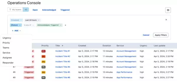 「PagerDuty Operations Console ベータ版の提供を開始」の画像