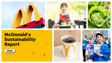 マクドナルド「サステナビリティレポート2025」3月24日(火)公開！店舗から排出される温室効果ガス、2024年対比28,155t(9％)削減