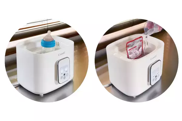 「水だけで、哺乳びんの除菌・乾燥から、ミルクや離乳食の温めまで1台で。『スチーム除菌・乾燥器　除菌じょーず』」の画像