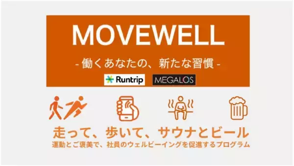 メガロスが企業の健康経営を後押しするラン・ウォーキング支援サービス「MOVEWELL」を提供開始　～株式会社ラントリップと開発し運動習慣の定着を支援～