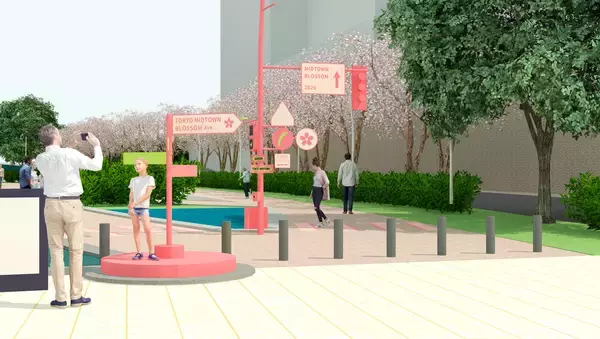 「東京ミッドタウンで春を満喫　都心で楽しむ桜並木と花×アート「MIDTOWN BLOSSOM 2026」開催」の画像