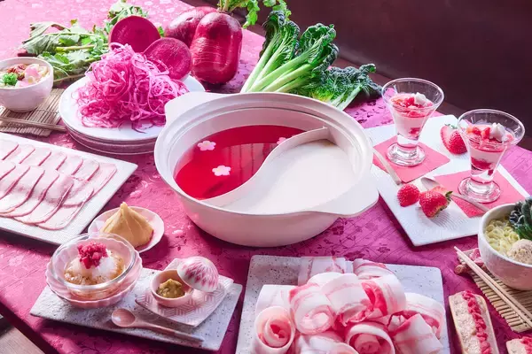 「【しゃぶしゃぶ温野菜 イベントレポート】累計120万食超！今年13年目の「梅しゃぶ」シリーズと新作「鶏白湯しゃぶ」が初春限定“紅白二彩鍋”として登場」の画像