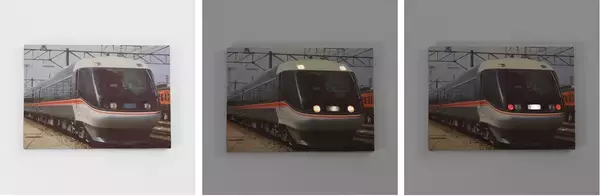 「ライトやヘッドマークが灯るインテリア！ライトアップ機能付きキャンバスアート3種を新発売」の画像