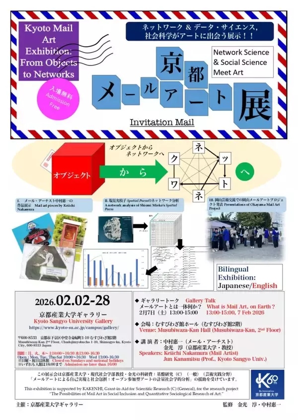 「【京都産業大学】ギャラリートーク「メールアートとは一体何か？」を開催＜京都メールアート展関連イベント＞」の画像