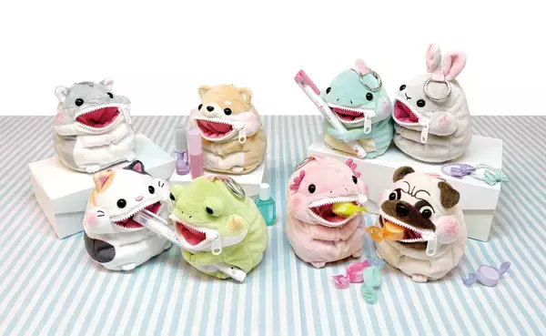 「“ぱくぱく”食べちゃう！？バッグにつけられるアニマルポーチ『ほおばりいず』4月上旬より発売」の画像