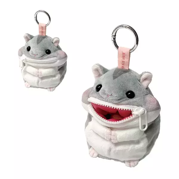 「“ぱくぱく”食べちゃう！？バッグにつけられるアニマルポーチ『ほおばりいず』4月上旬より発売」の画像