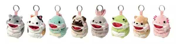 「“ぱくぱく”食べちゃう！？バッグにつけられるアニマルポーチ『ほおばりいず』4月上旬より発売」の画像