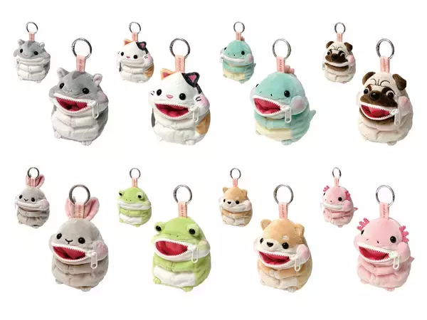 「“ぱくぱく”食べちゃう！？バッグにつけられるアニマルポーチ『ほおばりいず』4月上旬より発売」の画像