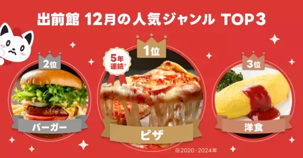「出前館なら、準備いらずで “おうちクリパ”が出来る！チキンからケーキまでクリスマスにピッタリな料理を紹介する特集ページを公開」の画像