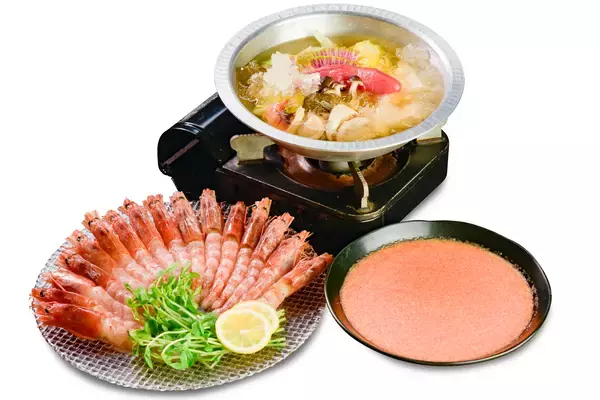 「ペッパーフードサービス　海鮮居酒屋「かいり」で、冷たい貝出汁ジュレで味わう海鮮鍋「海老の明太とろしゃぶ」を販売」の画像