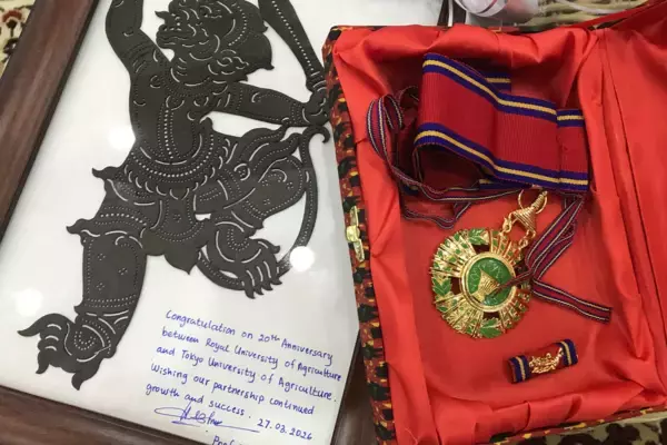 「【東京農業大学】江口 文陽 学長が東京農業大学を代表して「カンボジア王国友好勲章（Royal Order of Sahametrei）」を受章」の画像