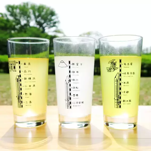 「毎日の食卓にグラスで語らう旅の記憶 0系・N700S・923形ドクターイエローを描いた『沿線グラス』が登場」の画像
