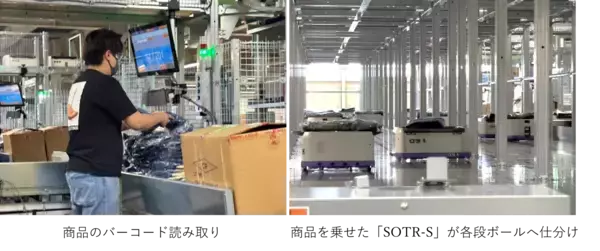 「物流2026年問題　荷待ち時間の短縮・属人化の解消を目指す アパレル業界初の小型仕分けロボット「SOTR-S」導入開始」の画像