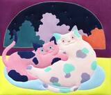 「【OIL by 美術手帖ギャラリー】江上秋花 個展「home sweet home」を2026年1月23日（金）より開催。家という小さな世界でくつろぐ生きものたちを刺繍やニットのテキスタイルで表現。」の画像2