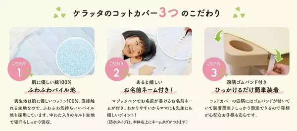 「保育従事者のニーズに応え、施設向けオンライン販売サービスを開始　導入園増加中の「コットカバー」、見積りから領収書発行までワンストップで割安提供」の画像