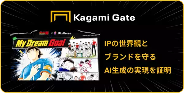 『キャプテン翼』×動画生成AI「PixVerse」 ライセンス管理システム「Kagami Gate（特許出願中）」 第一弾PoC検証結果公表に関するお知らせ