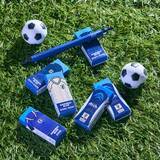 「ギフトにも最適！サッカー日本代表ユニフォームデザイン採用のアーチ消しゴム/ インタリオシャープ05 の特別セットを数量限定で発売！」の画像1