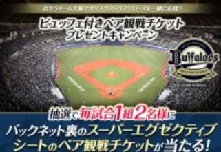 【オリックス自動車】京セラドーム大阪でオリックス・バファローズを一緒に応援！ ビュッフェ付きペア観戦チケットプレゼントキャンペーンを開始