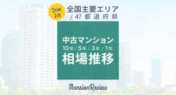 「マンションレビュー」2026年2月　全国中古マンション相場推移を発表