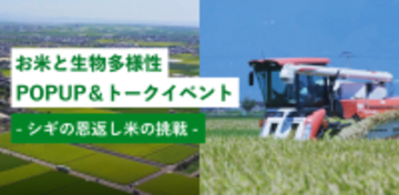 3月14・15日AKOMEYA TOKYOで開催！「お米と生物多様性POPUP＆トークイベント～シギの恩返し米の挑戦～」