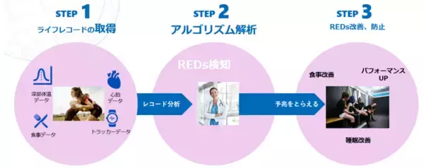 「スポーツ支援サービスにおける女性アスリートの特徴に着目した相対的エネルギー不足の予防（Relative Energy Deficiency in Sport ）、解消にむけた共同研究を開始」の画像