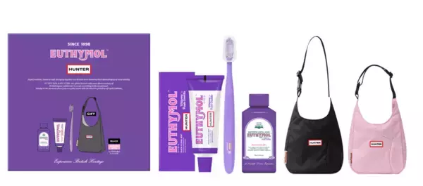 「英国発の「EUTHYMOL」×「HUNTER」が初コラボ　バッグやマグ付きの限定オーラルケアセットが登場」の画像
