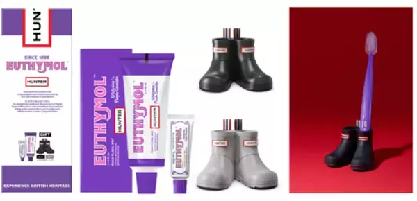 「英国発の「EUTHYMOL」×「HUNTER」が初コラボ　バッグやマグ付きの限定オーラルケアセットが登場」の画像