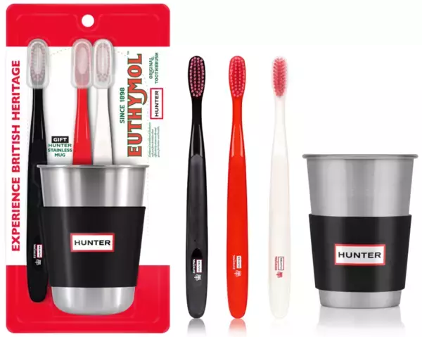 「英国発の「EUTHYMOL」×「HUNTER」が初コラボ　バッグやマグ付きの限定オーラルケアセットが登場」の画像