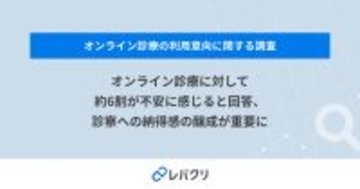 オンライン診療に対して約6割が不安に感じると回答、診察への納得感の醸成が重要に