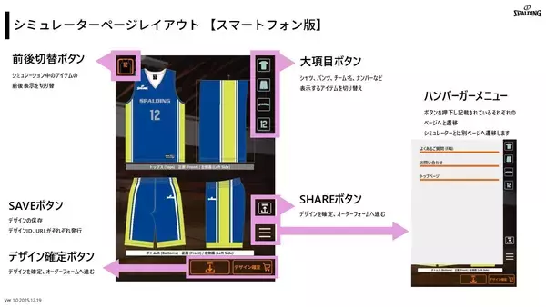 「オリジナルチームウェアが作成できる新デザインシミュレーター『SPALDING TEAM ORDER SIMULATOR』を12月22日より提供開始」の画像