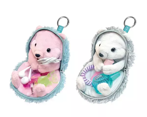 「小物の収納にぴったり！ふわふわ丸まる姿が愛らしく、思わずファスナーを開けたくなる＜はりねずみ＞ポーチが登場」の画像