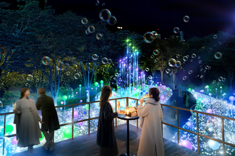 シャンパンを片手にしゃぼん玉イルミネーションを楽しめる特別なラウンジが初登場 「MIDTOWN CHRISTMAS 2026」