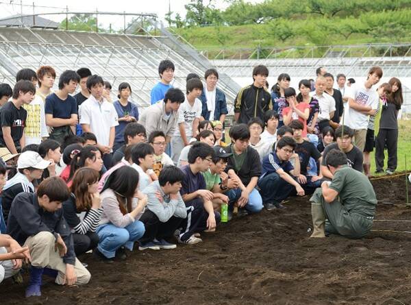 2 000本の だいこんアート がオープンキャンパスに出現 東京農業大学厚木キャンパス 15年7月29日 エキサイトニュース