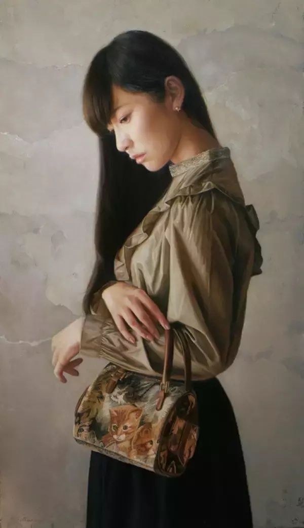 初日、モデルを前にした公開クロッキー（速写画）を初開催！　第29回　明日の白日会展