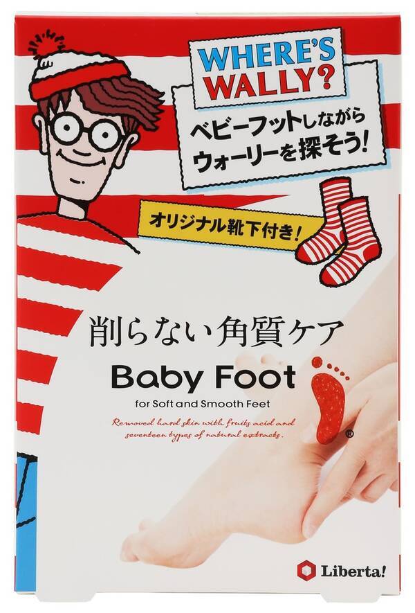 ベビーフットキャラクター ズルむけちゃん を探してオリジナルルームウェアをもらおう ボーダー靴下付き ウォーリーをさがせ ベビーフットコラボ登場 18年9月26日 エキサイトニュース
