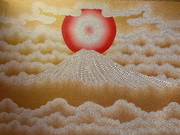 「高島屋大阪店でディジュリドゥ世界的奏者GOMA氏が描く点描画約30点を一堂に。GOMA展「Consciousness」」の画像
